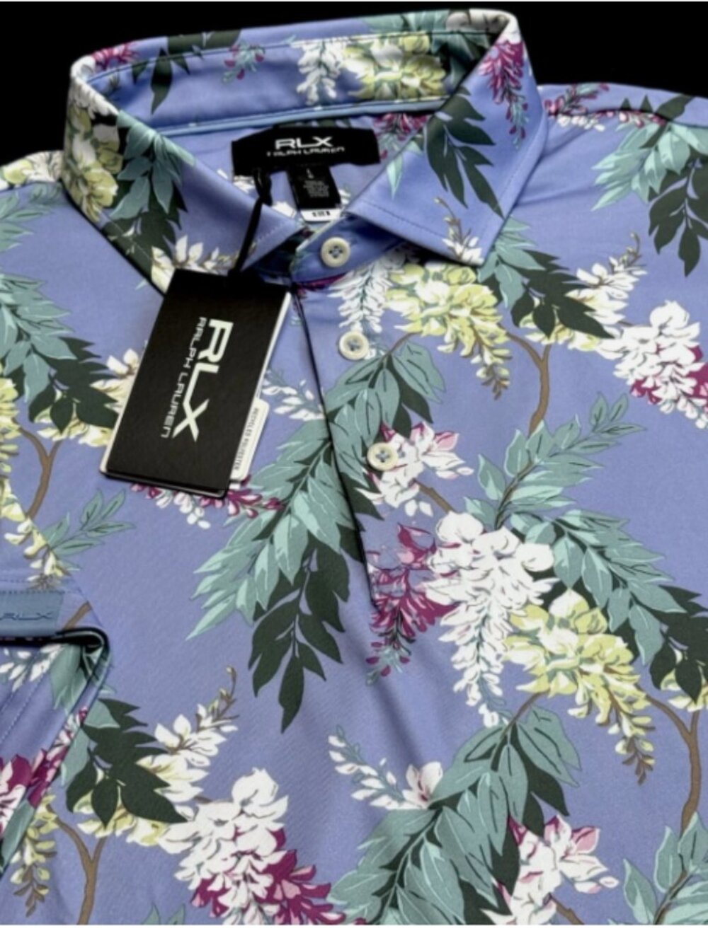 RLX Ralph Lauren Classic Fit Performance Polo Shirt Mens L Hawaiian Floral NWT